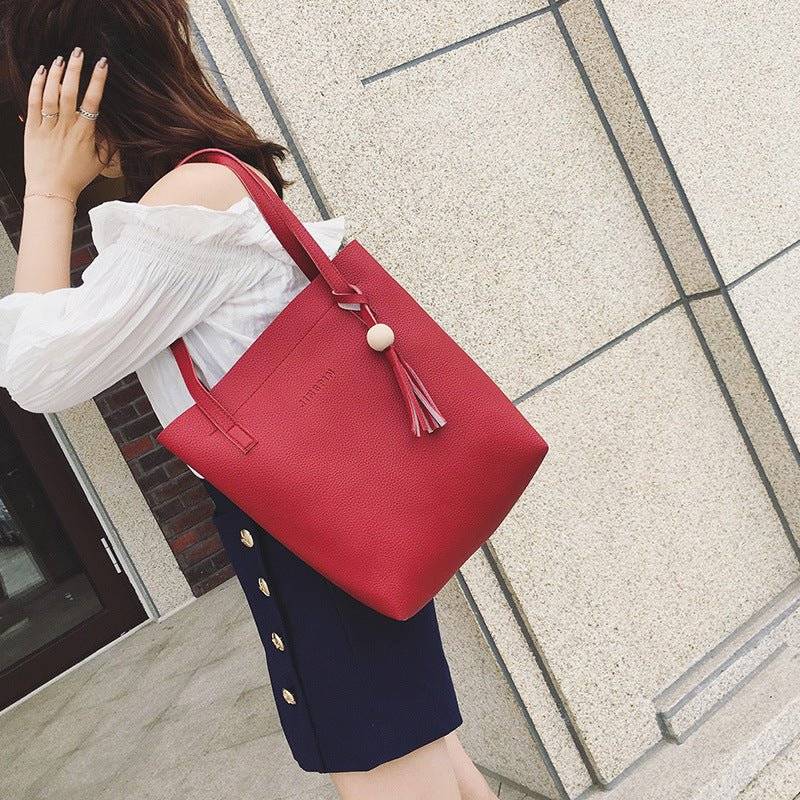 2020 new Korean fashion all - match tassel bag laptop Shoulder Bag Messenger Bag Tote Bag Handbag Wholesale - PYJ IT Solutions Online Shop