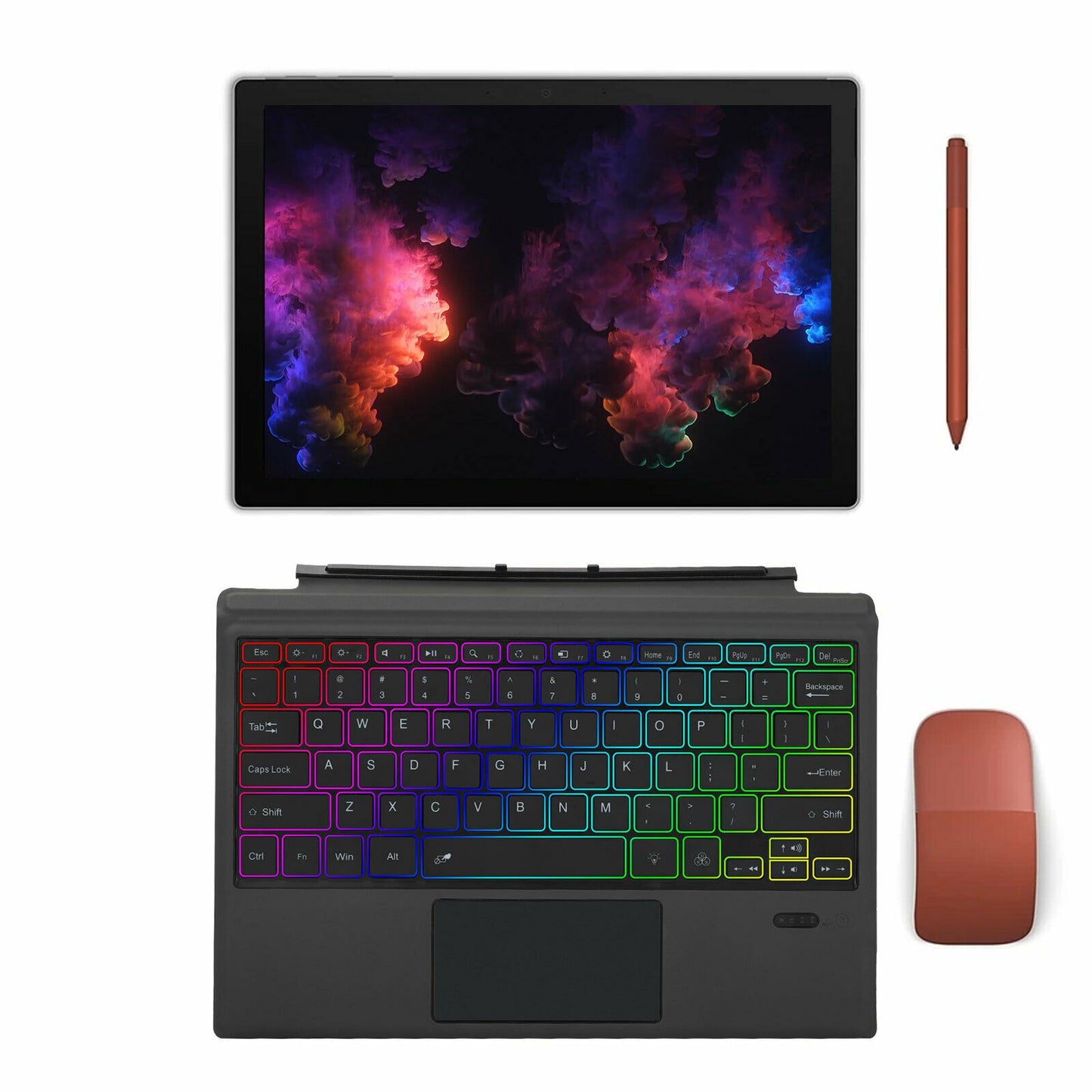 For Microsoft Surface Pro 3 4 5 6 7 Tablet Keyboard Ultra Slim Bluetooth-compatible Wireless Keyboard With Touchpad Backlit - PYJ IT Solutions Online Shop