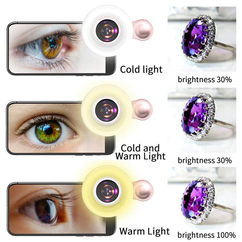 New Mobile phone fill light 15X macro lens Portable Selfie LED Ring Light