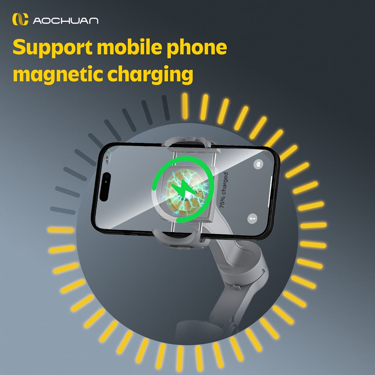 Ao Chuan Smart XPro Cell Phone Gimbal Mount Smart Shooting Outdoor Sports Vlog Three-legged Stabilizer Three-axis Anti-shake Stabilization Comes With A Three-step Fill Light Can Be Reversed Wireless Charging Support App Black - PYJ IT Solutions Online Shop
