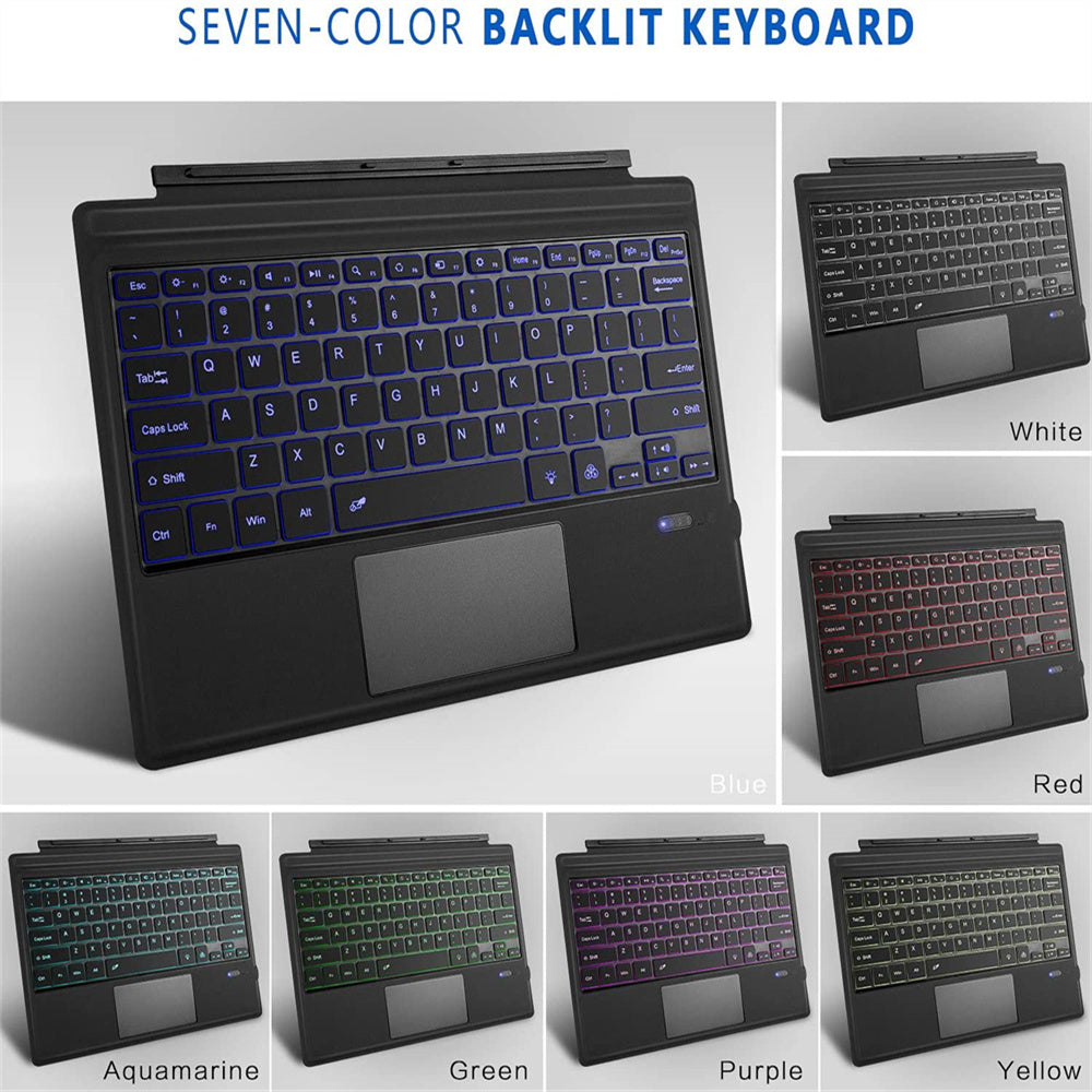 For Microsoft Surface Pro 3 4 5 6 7 Tablet Keyboard Ultra Slim Bluetooth-compatible Wireless Keyboard With Touchpad Backlit - PYJ IT Solutions Online Shop