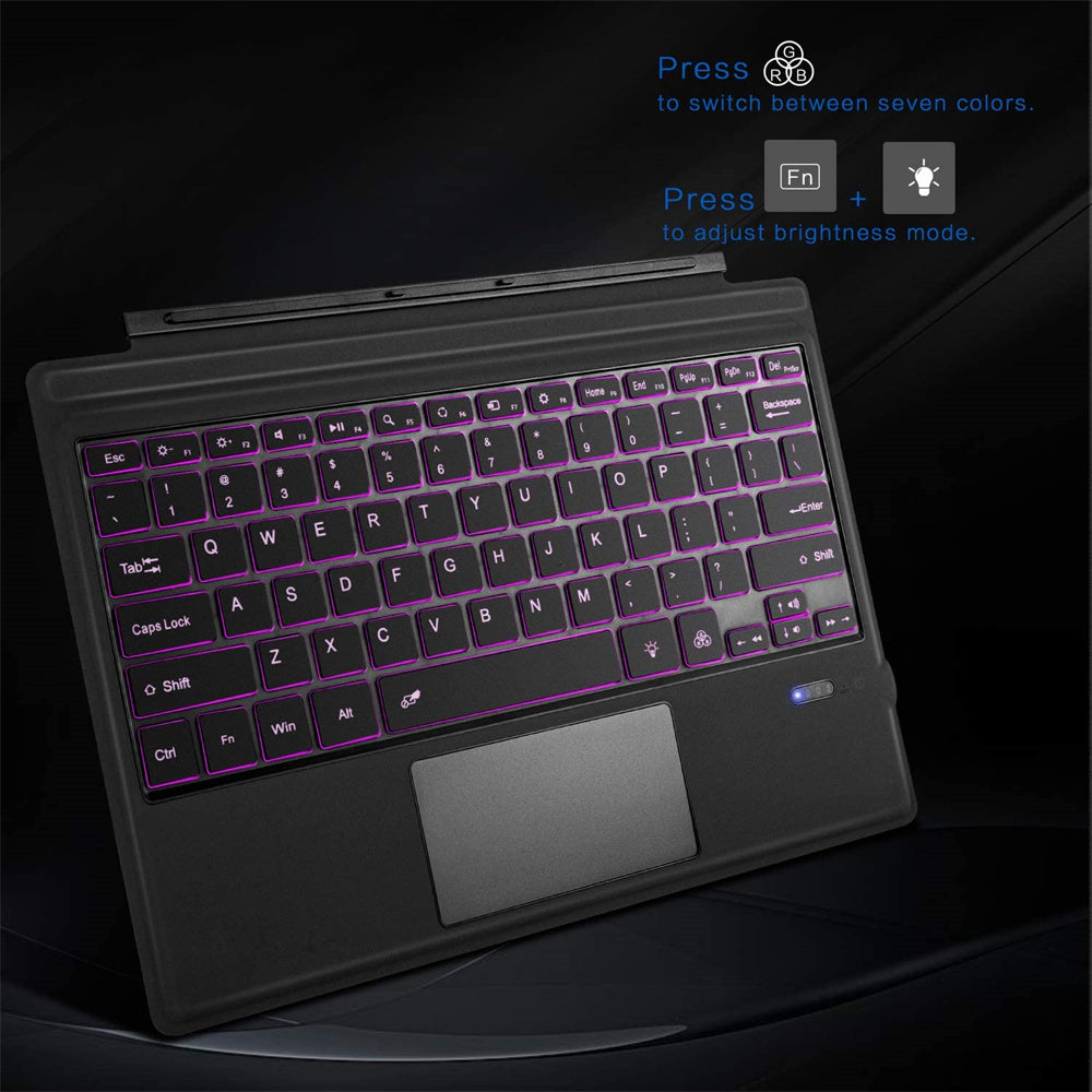 For Microsoft Surface Pro 3 4 5 6 7 Tablet Keyboard Ultra Slim Bluetooth-compatible Wireless Keyboard With Touchpad Backlit - PYJ IT Solutions Online Shop