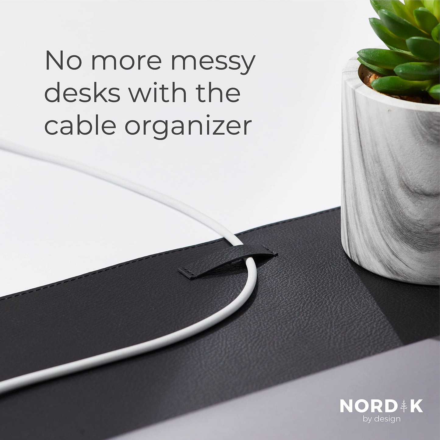Nordik PU Leather Desk Mat Cable Organiser (Pebble Black 89 X 43 cm) Premium Extended Mouse Mat for Home Office Accessories - Felt Vegan Large Leather Desk Pad Protector & Desk Blotter Pads Decor Mousepad - PYJ IT Solutions Online Shop