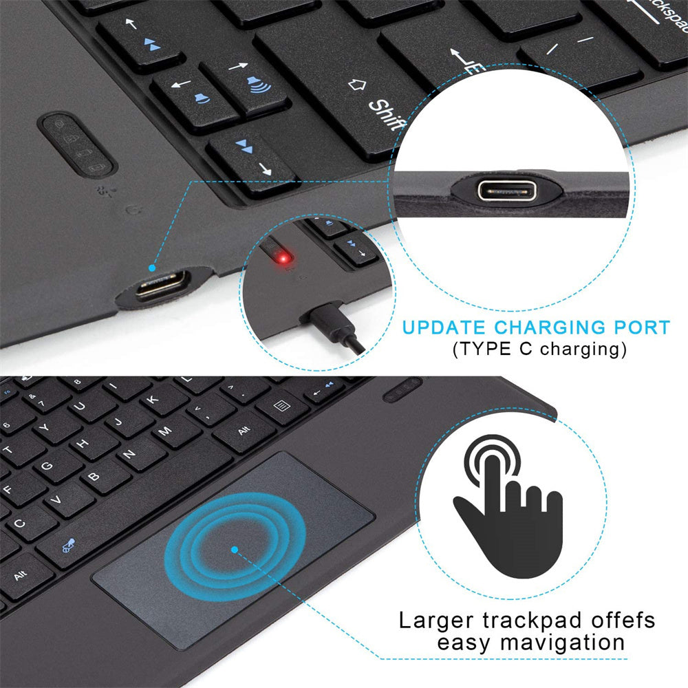 For Microsoft Surface Pro 3 4 5 6 7 Tablet Keyboard Ultra Slim Bluetooth-compatible Wireless Keyboard With Touchpad Backlit - PYJ IT Solutions Online Shop