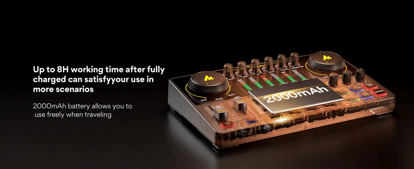 Maono AME2 Audio Interface Sound Card DJ Mixer All in One Portable Podcast Studio for Recording,Live Streaming,Youtube,Guitar,PC - PYJ IT Solutions Online Shop