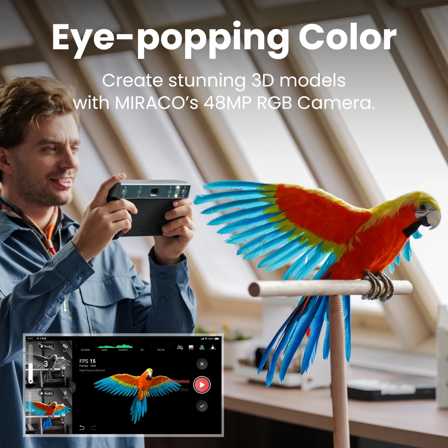 Revopoint MIRACO Pro 3D Scanner for 3D Printing Handheld, Up to 0.02mm Precision, for Small to Large Objects, 3d Scanner Camera - PYJ IT Solutions Online Shop