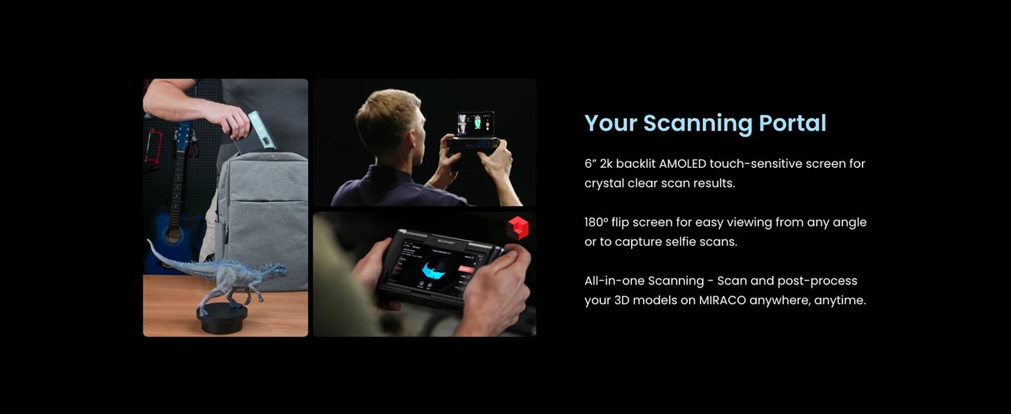 Revopoint MIRACO Pro 3D Scanner for 3D Printing Handheld, Up to 0.02mm Precision, for Small to Large Objects, 3d Scanner Camera - PYJ IT Solutions Online Shop