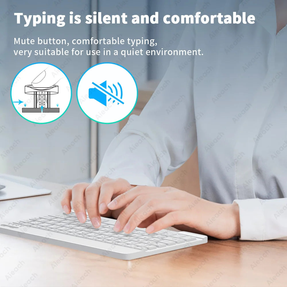 Keyboard For Tablet Android iOS Windows Wireless Mouse Keyboard Bluetooth-compatible Rainbow Backlit Keyboard For iPad Phone - PYJ IT Solutions Online Shop