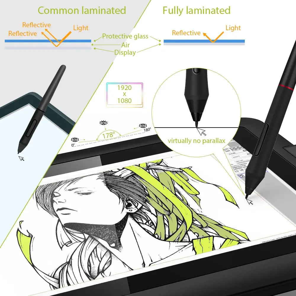 XPPen Artist 12 Pro 11.6 Inches Graphics Tablet Drawing Tablet Monitor Display Animation Digital Art with Tilt 8192 Pressure - PYJ IT Solutions Online Shop
