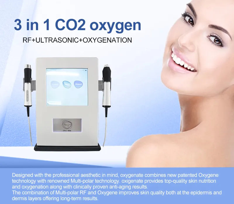 3 In 1 Ultrasound Oxygen Bubble Facial Lifting Skin Care Whitening CO2 Oxygention Therapy Skin Rejuvenation Moisturizing Machine - PYJ IT Solutions Online Shop