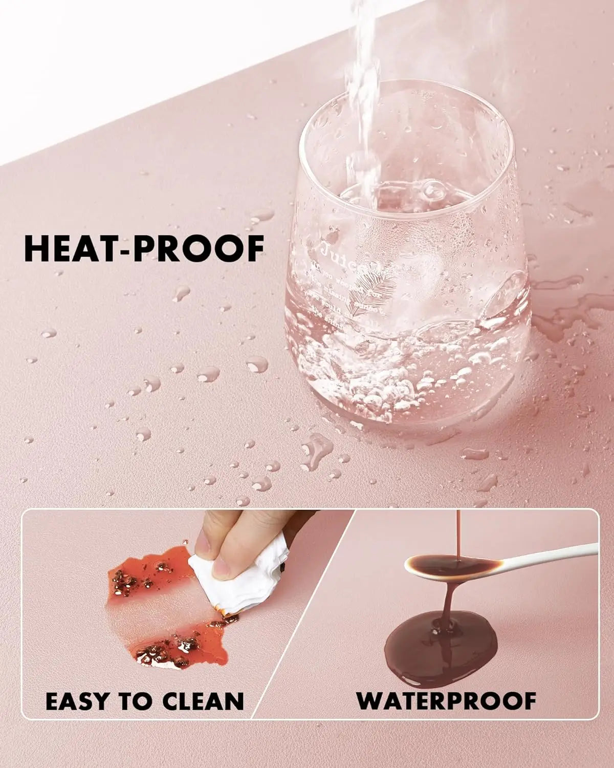 Large Size Eco Cork Desk Pad Protector, Double-Sided Mouse Pad for Desk, Waterproof Leather Desk Blotter Pad for Home Office - PYJ IT Solutions Online Shop