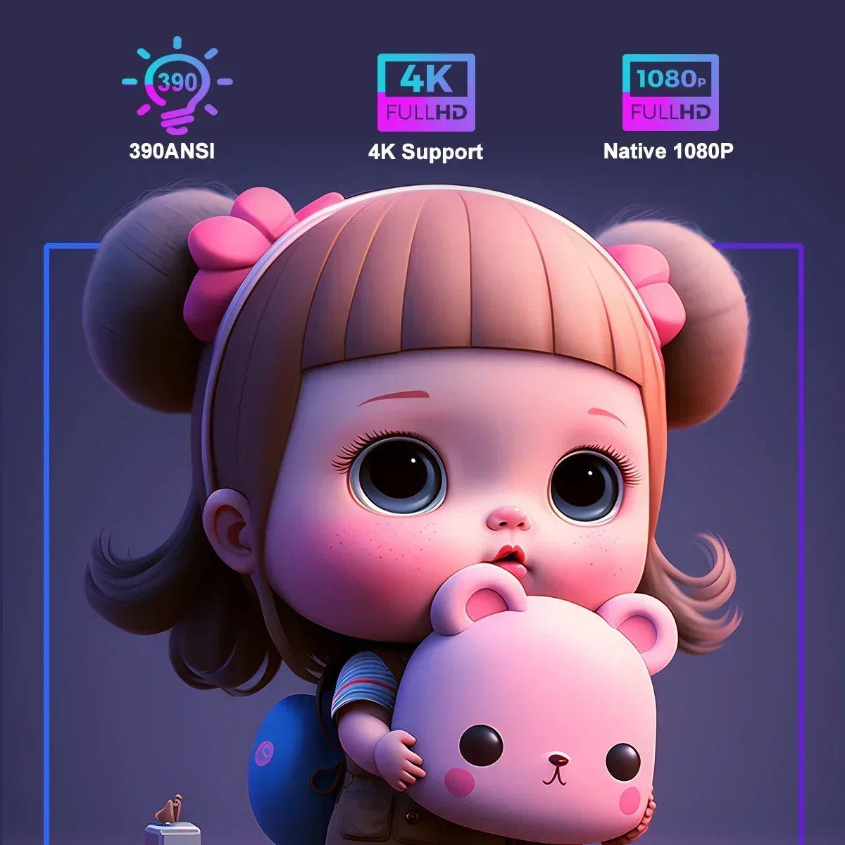 Magcubic 4K Android 11 Projector Native 1080P 390ANSI HY320 Dual Wifi6 BT5.0 1920*1080P Cinema portable Projetor upgrated HY300 - PYJ IT Solutions Online Shop