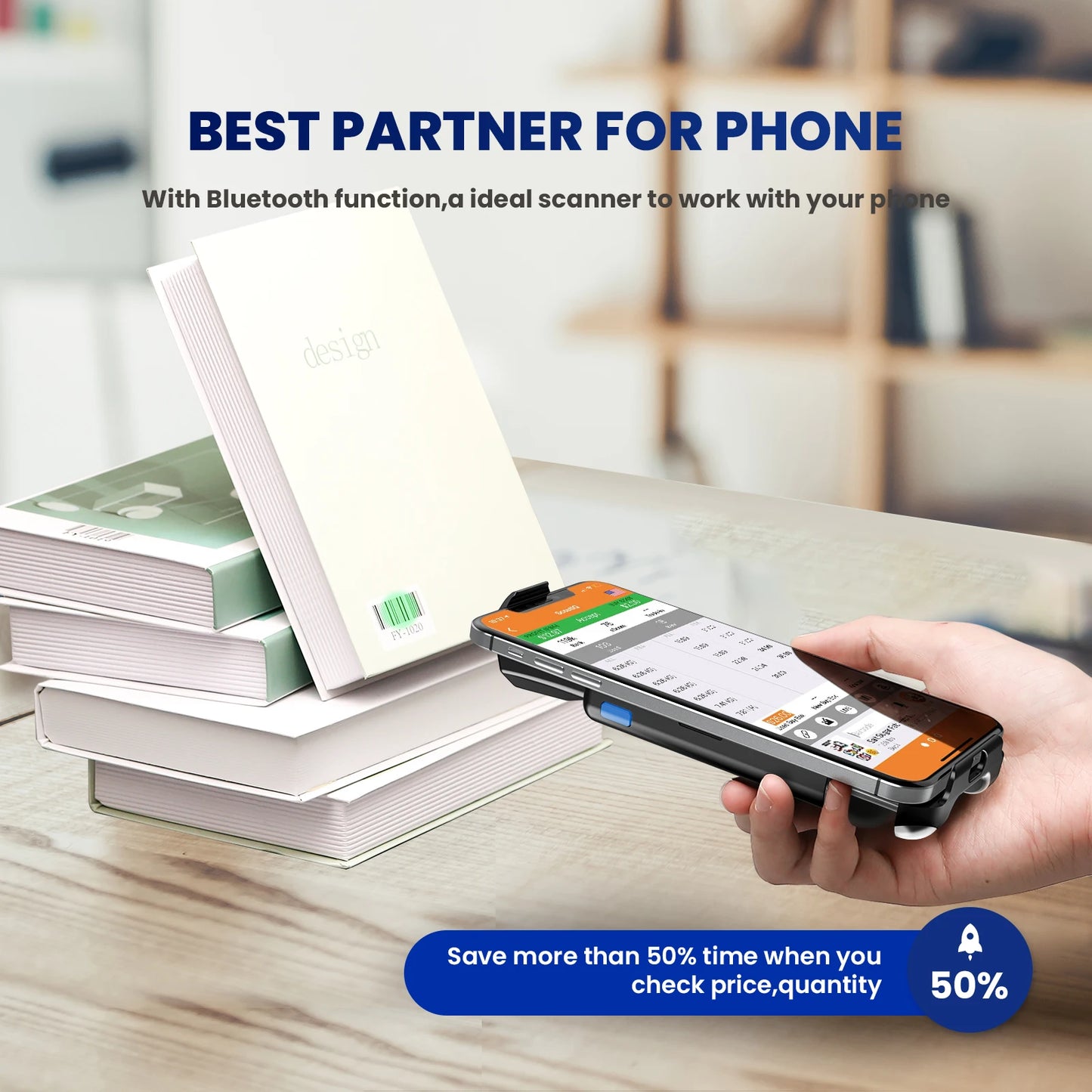 Eyoyo Portable 1D/2D Back Clip Bluetooth Barcode Reader Works With Phone,QR Image Maxicode PDF417 Screen Scanner 1600mAh Battery - PYJ IT Solutions Online Shop