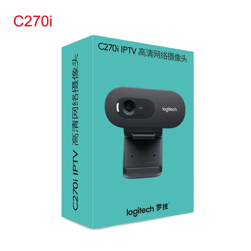 Logitech Original C270 Desktop Computer Notebook C270i iptv Free Drive Online Course Webcam Video Chat Recording USB Camera HD - PYJ IT Solutions Online Shop