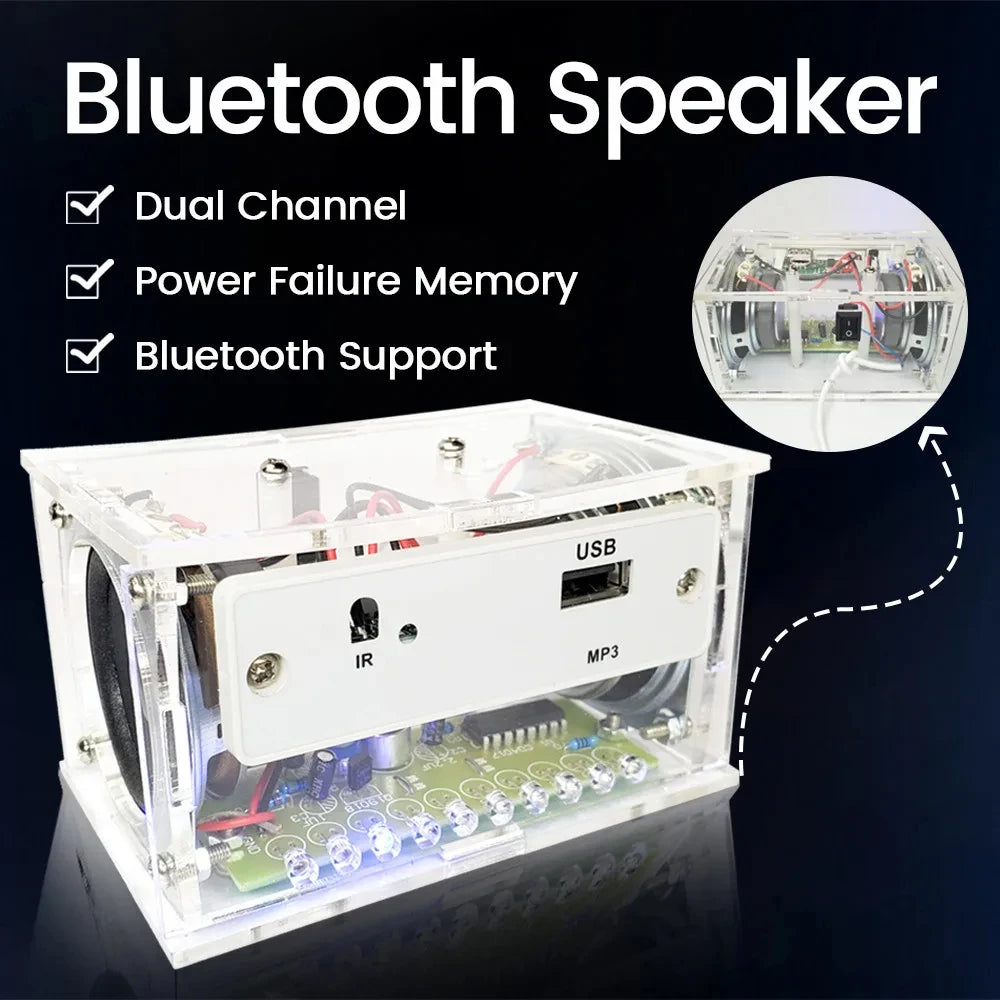 Electronics DIY Soldering Project Practice Solder Assembly DIY Electronic Kit Component DIY Bluetooth Speaker Kit 2*3W Speakers - PYJ IT Solutions Online Shop