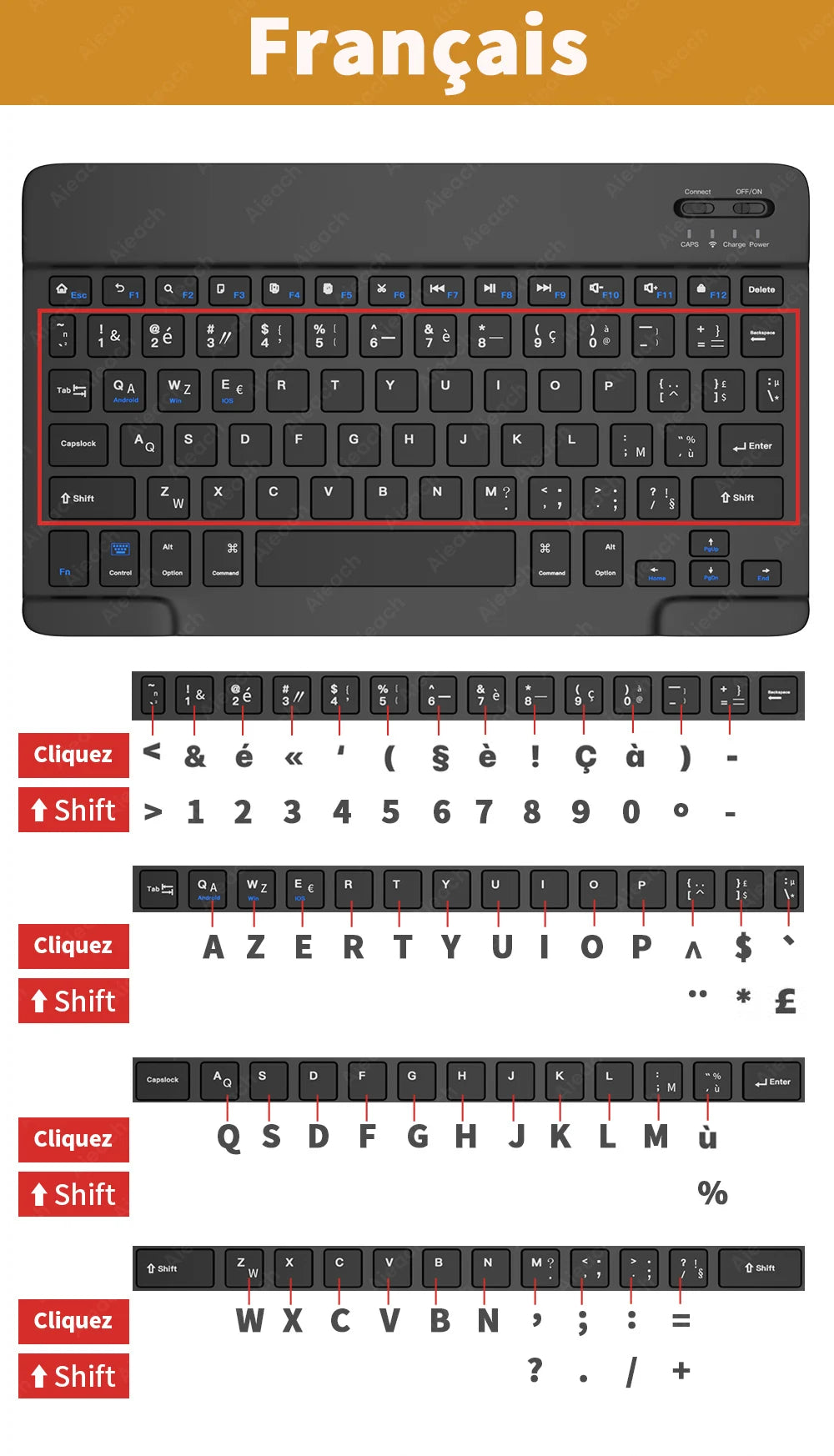 Keyboard For Tablet Android iOS Windows Wireless Mouse Keyboard Bluetooth-compatible Rainbow Backlit Keyboard For iPad Phone - PYJ IT Solutions Online Shop