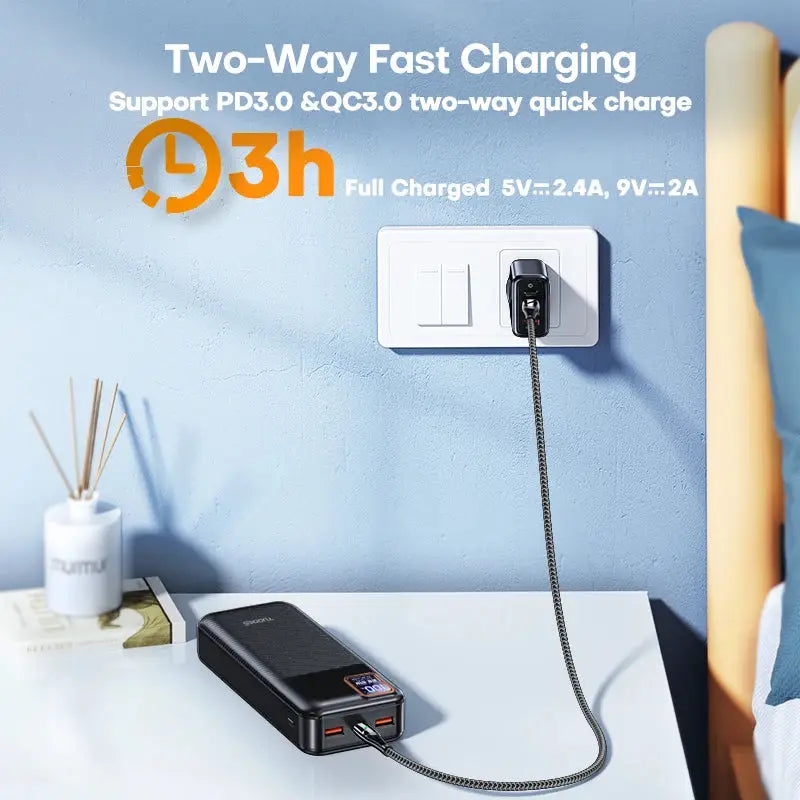 Tuodes Power Bank 20000mAh PD20W External Large Battery Capacity 22.5W Fast Charging Portable Charger For iPhone Samsung Xiaomi - PYJ IT Solutions Online Shop