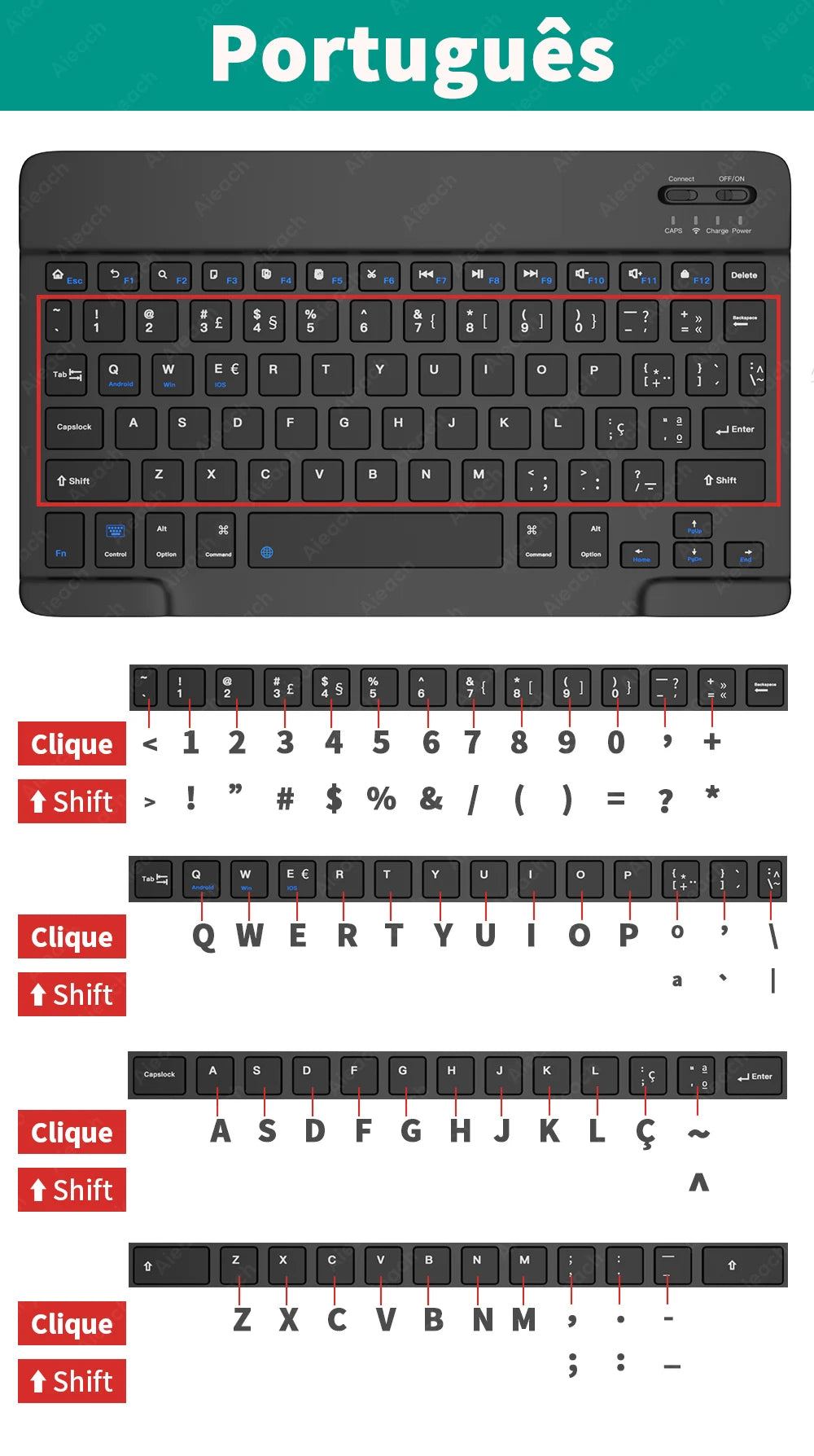 Keyboard For Tablet Android iOS Windows Wireless Mouse Keyboard Bluetooth-compatible Rainbow Backlit Keyboard For iPad Phone - PYJ IT Solutions Online Shop
