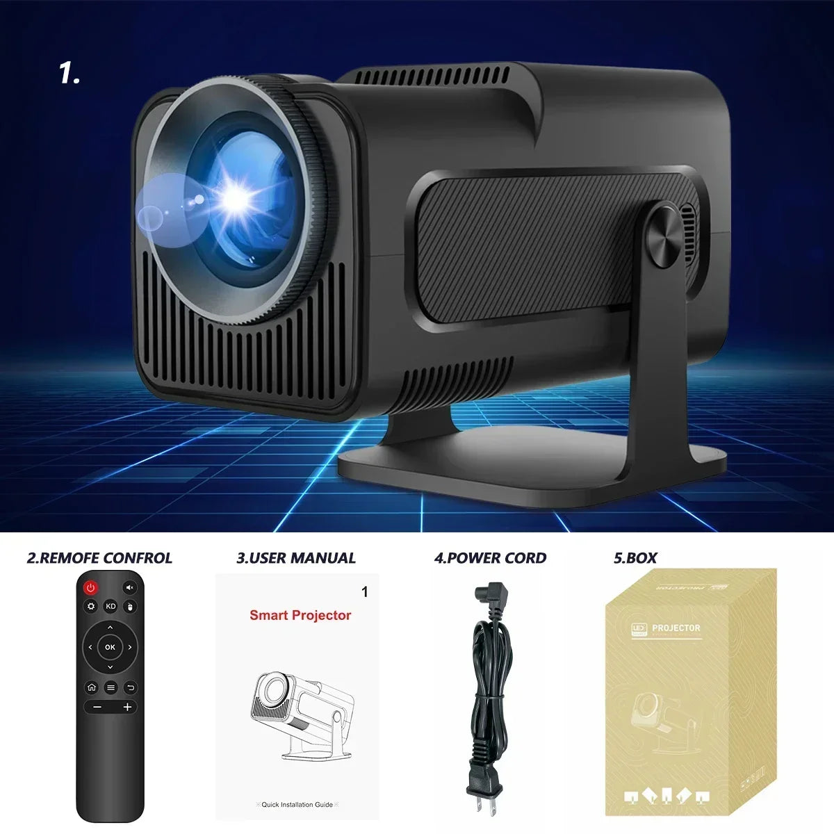 Magcubic 4K Android 11 Projector Native 1080P 390ANSI HY320 Dual Wifi6 BT5.0 1920*1080P Cinema portable Projetor upgrated HY300 - PYJ IT Solutions Online Shop