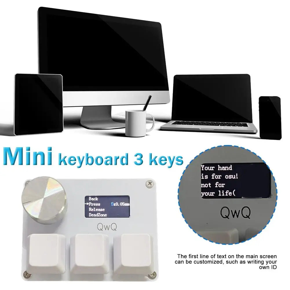 SayoDevice OSU O3C Rapid Trigger Hall Switches Keyboard 3 Key With Knob Wooting Magnetic Red Switches Keyboard With Screen - PYJ IT Solutions Online Shop