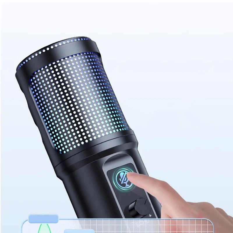 FIFAR USB Microphone Studio Professional Condenser Microphone for PC Computer Recording Streaming Gaming Singing Mic - PYJ IT Solutions Online Shop