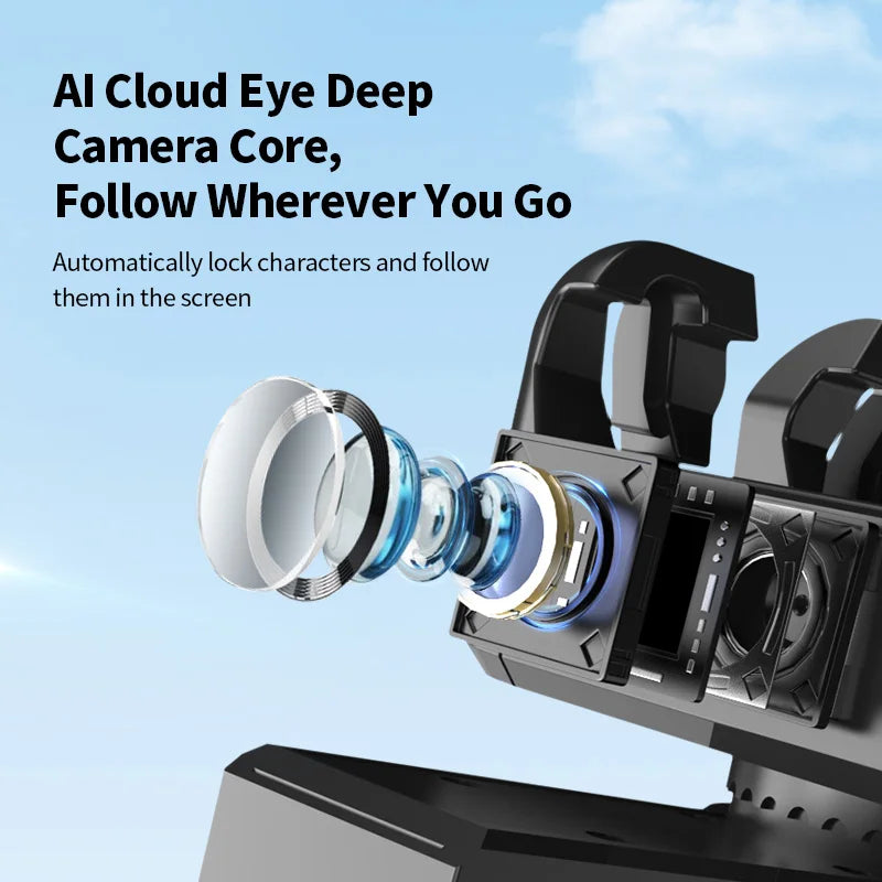 FANGTUOSI AI face tracking Tripod for Smartphone Stabilizer 360 Auto Rotation Follow Gimbal with Remote Selfie tripod For Vlog - PYJ IT Solutions Online Shop