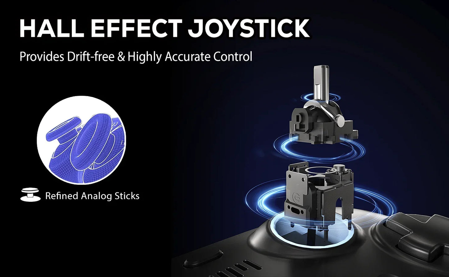 QRD Spark N5 Bluetooth Gamepad Controller Symmetrical Rocker Ergonomic PS4 IOS Android Long Battery Life Gaming Accessories gift - PYJ IT Solutions Online Shop