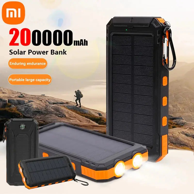 Xiaomi 200000mAh Solar Power Bank Large Capacity Portable Charger Compatible with IOS Android USB-A and USB-C Fast Charging - PYJ IT Solutions Online Shop