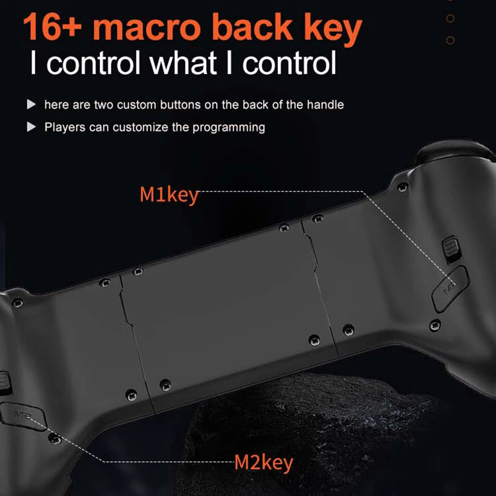 Cell Phone Gamepad Bluetooth-Compatible5.3 Macro Function Phone Game Controller for iPhone 15/14/13/iPad/iOS/Tablet/PC/Switch - PYJ IT Solutions Online Shop