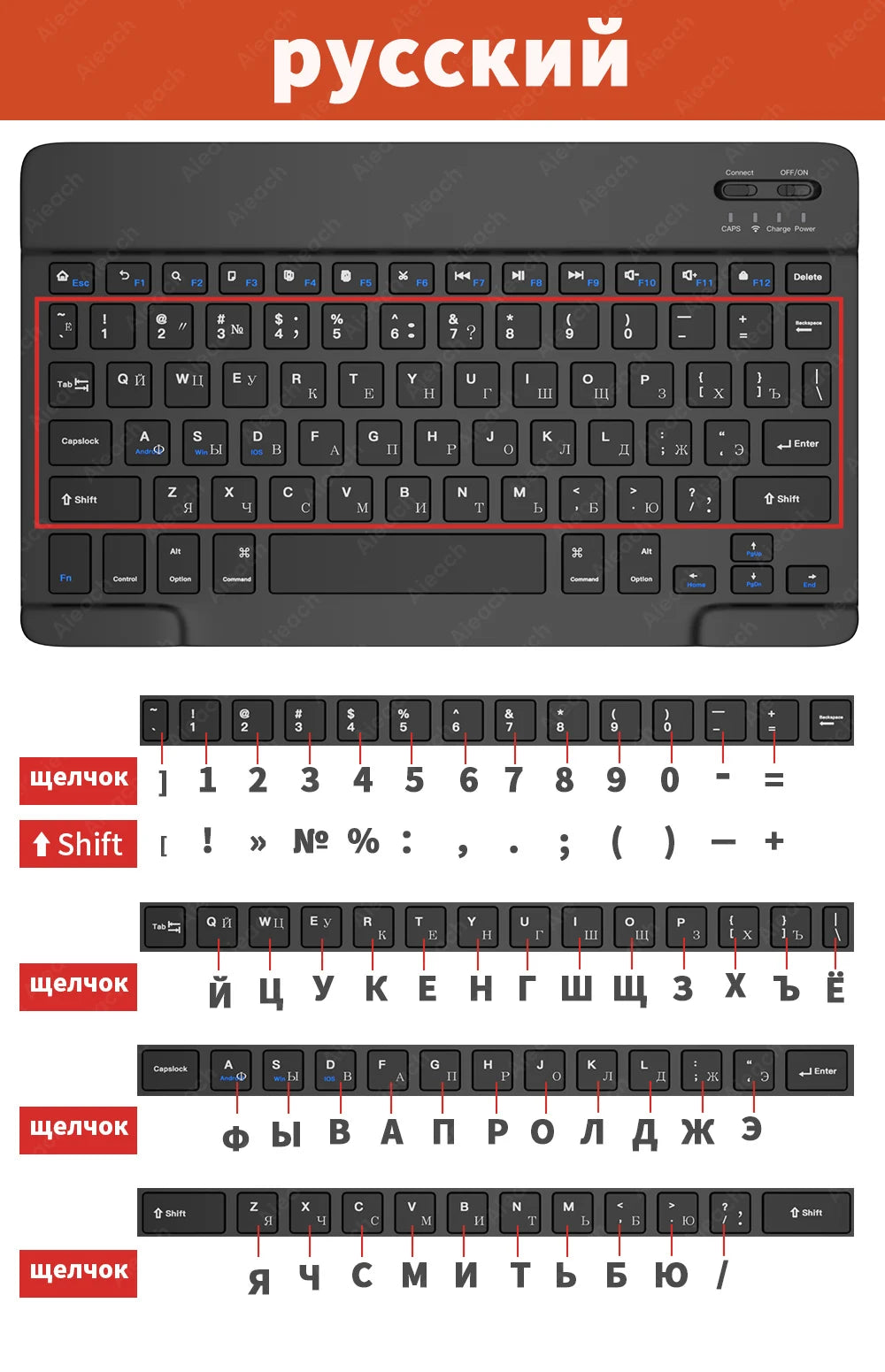 Keyboard For Tablet Android iOS Windows Wireless Mouse Keyboard Bluetooth-compatible Rainbow Backlit Keyboard For iPad Phone - PYJ IT Solutions Online Shop