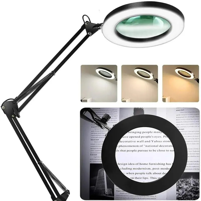 72LED 8X/10X NEW Illuminated Magnifier USB 3 Colors LED Magnifying Glass for Soldering Iron Repair/Table Lamp/Skincare Beauty - PYJ IT Solutions Online Shop