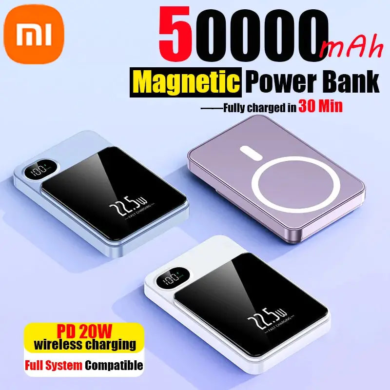 Xiaomi 50000mAh Wireless Magnetic Power Bank 22.5W Fast Charging Portable Battery Charger For iPhone Huawei Samsung 2024 New - PYJ IT Solutions Online Shop