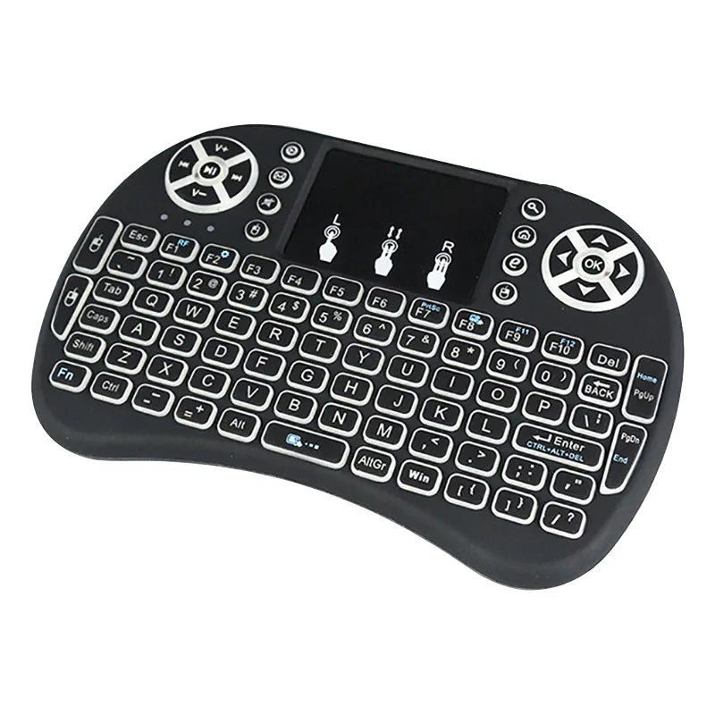 Backlit Mini Wireless Keyboard Spanish French Azerty Russian Portuguese Brazil Language Air Mouse With Touchpad N RGB PC TV Box - PYJ IT Solutions Online Shop