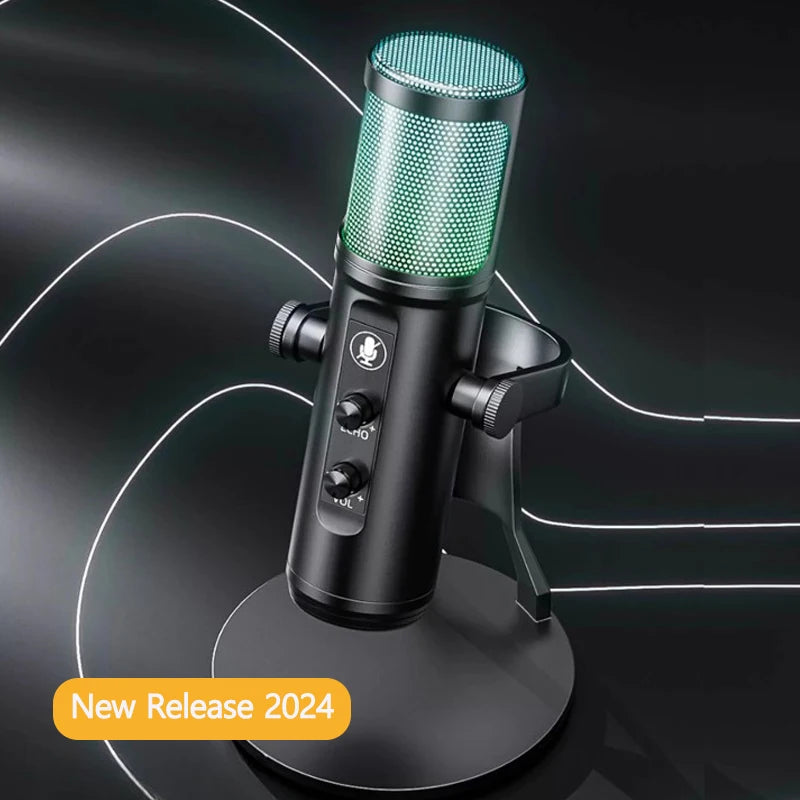FIFAR USB Microphone Studio Professional Condenser Microphone for PC Computer Recording Streaming Gaming Singing Mic - PYJ IT Solutions Online Shop