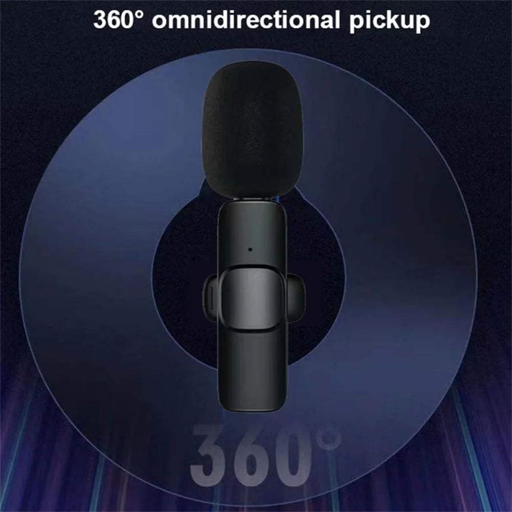 New Wireless Lavalier Microphone Professional Lapel Noise Reduction Wireless Lavalier Microphones For Video Recording Interview - PYJ IT Solutions Online Shop