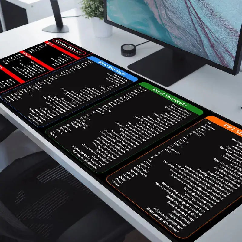 Excel Shortcuts Gaming Mouse Pad - Perfect for Office Workers & Students - PYJ IT Solutions Online Shop