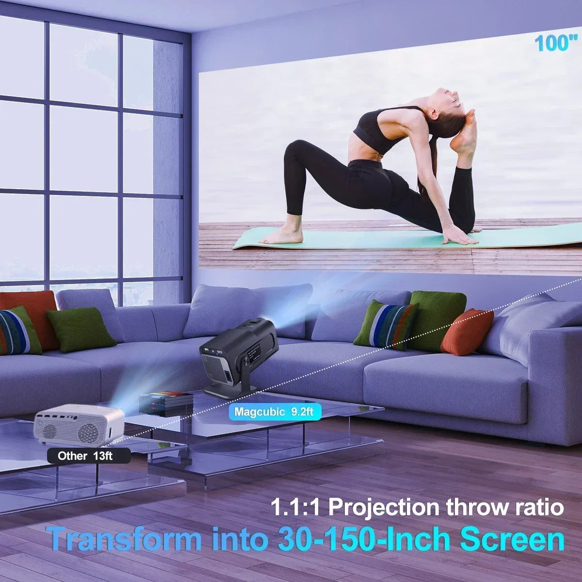 Magcubic 4K Android 11 Projector Native 1080P 390ANSI HY320 Dual Wifi6 BT5.0 1920*1080P Cinema portable Projetor upgrated HY300 - PYJ IT Solutions Online Shop