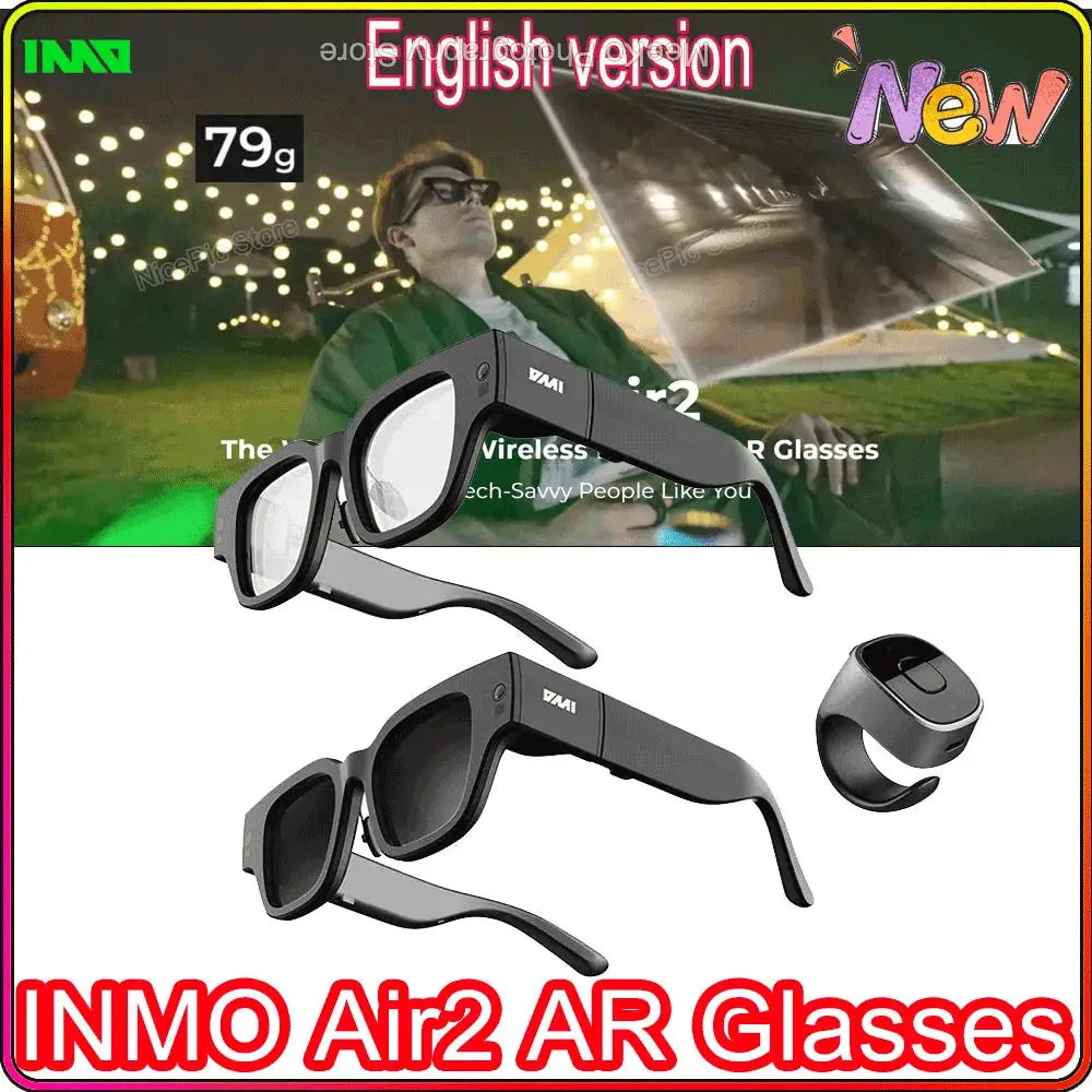INMO Air 2 Wireless Portable AR Glasses Full Color Display Smart Translation Glasses with Translation&AIGC for Office Speech - PYJ IT Solutions Online Shop