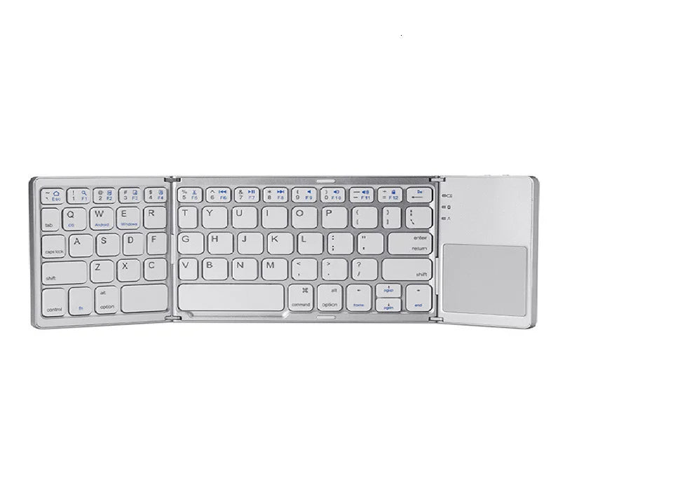 Foldable Wireless Keyboard Ultra Slim Touchpad Bluetooth Keyboard Rechargeable Folding Keyboard for Tablet Laptop - PYJ IT Solutions Online Shop