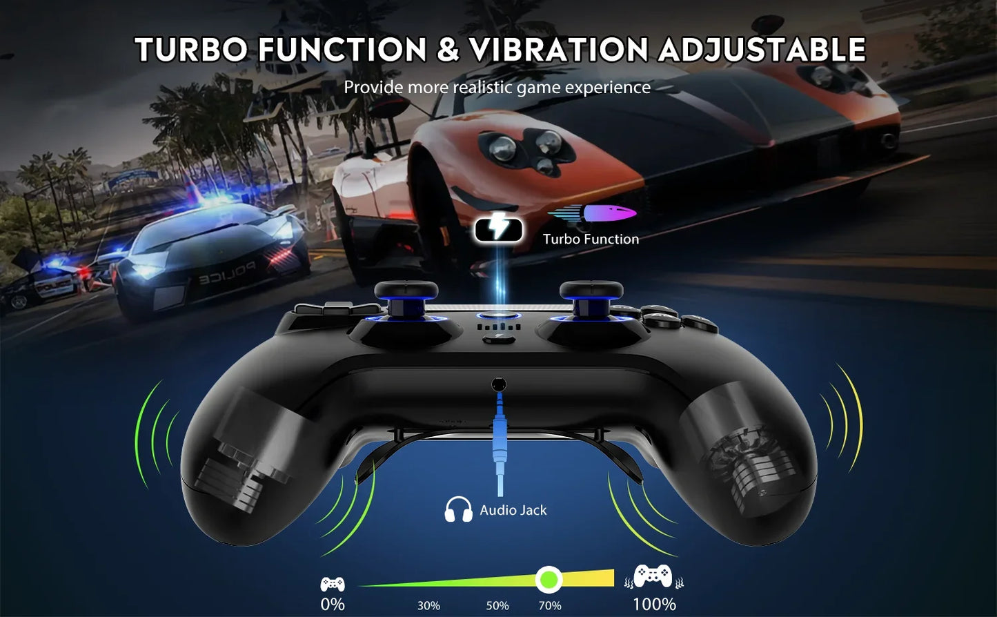 QRD Spark N5 Bluetooth Gamepad Controller Symmetrical Rocker Ergonomic PS4 IOS Android Long Battery Life Gaming Accessories gift - PYJ IT Solutions Online Shop