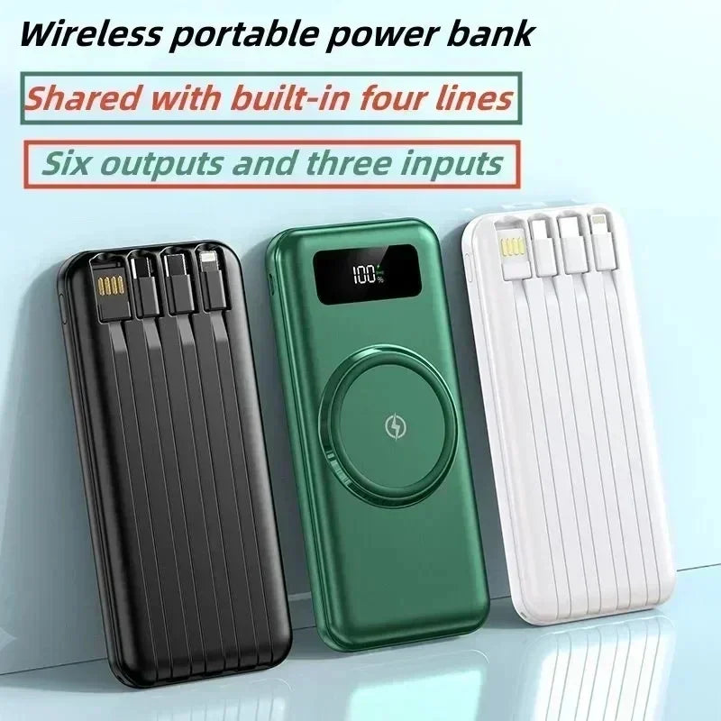 New 200000 mAh charging treasure mobile power portable four-in-one mobile power supply with its own line - PYJ IT Solutions Online Shop