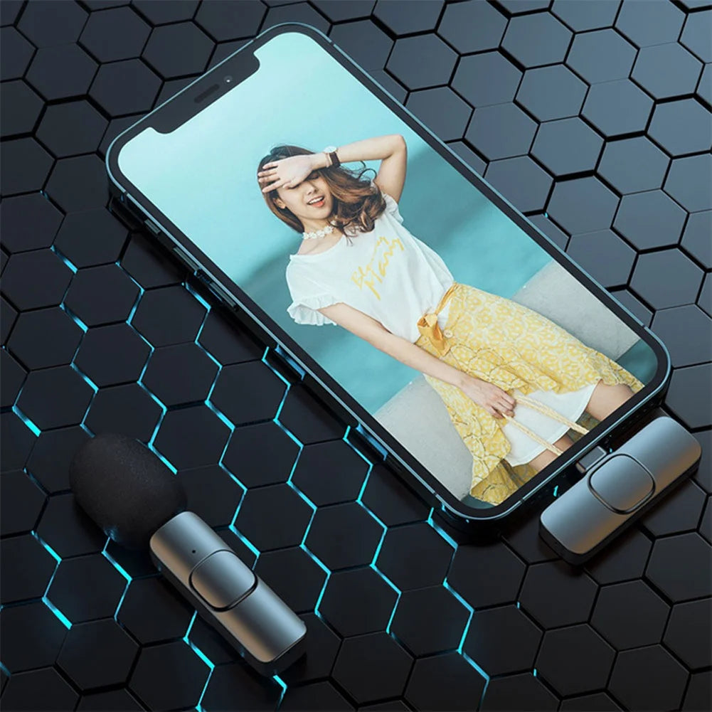 New Wireless Lavalier Microphone Professional Lapel Noise Reduction Wireless Lavalier Microphones For Video Recording Interview - PYJ IT Solutions Online Shop