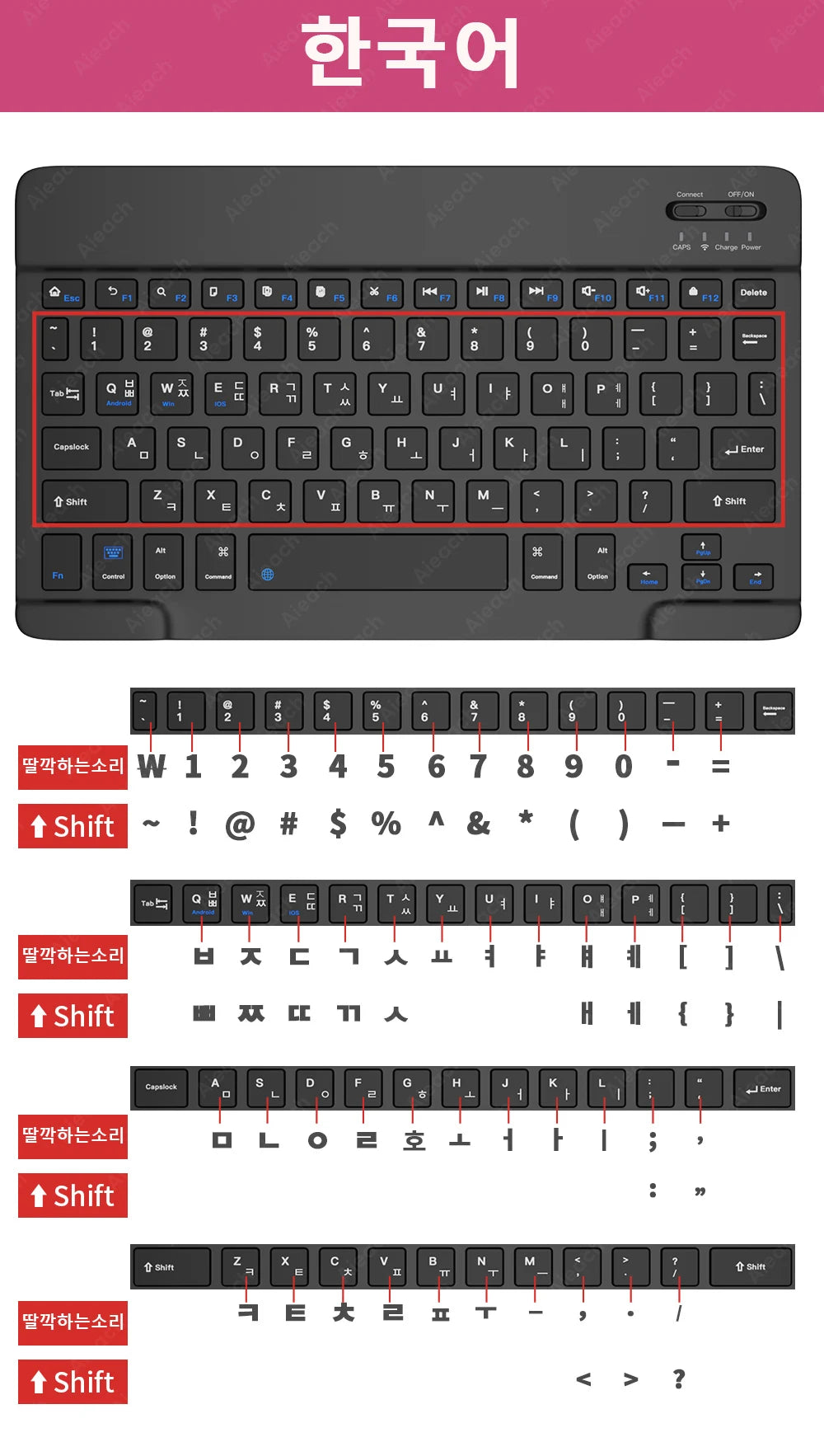 Keyboard For Tablet Android iOS Windows Wireless Mouse Keyboard Bluetooth-compatible Rainbow Backlit Keyboard For iPad Phone - PYJ IT Solutions Online Shop