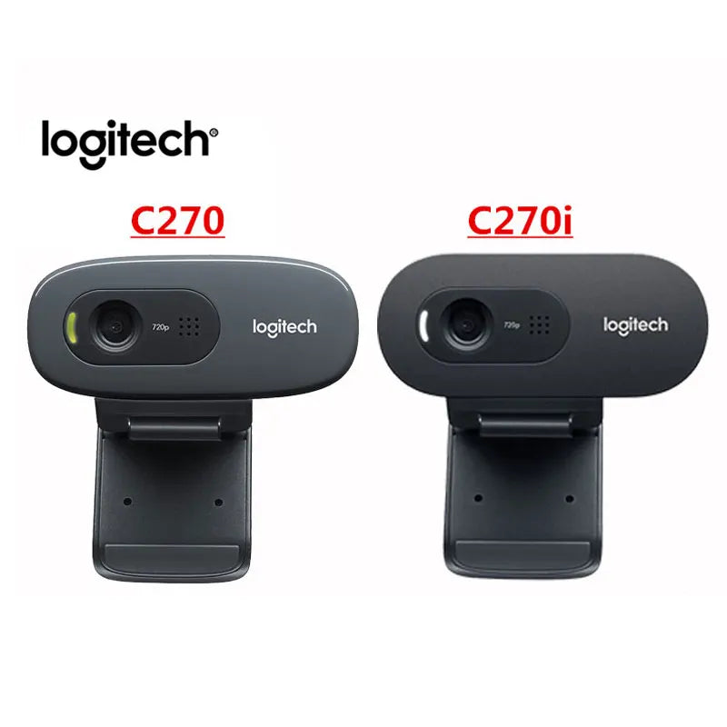 Logitech Original C270 Desktop Computer Notebook C270i iptv Free Drive Online Course Webcam Video Chat Recording USB Camera HD - PYJ IT Solutions Online Shop