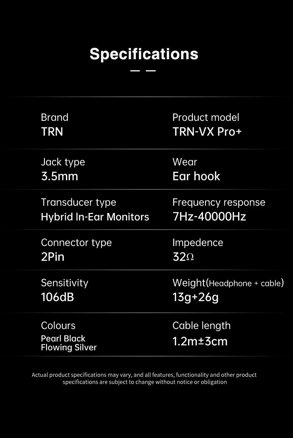 New VX Pro+ 8BA+1DD Hybrid In Ear Earphones IEM Technology HIFI Monitor Running Headphones Earplug Headset - PYJ IT Solutions Online Shop