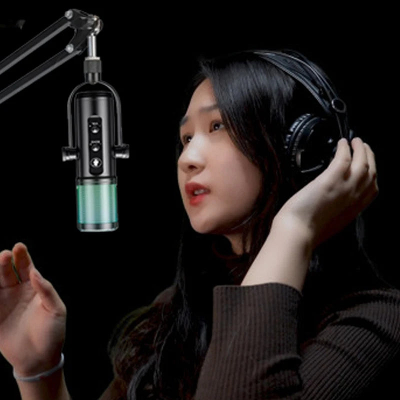 FIFAR USB Microphone Studio Professional Condenser Microphone for PC Computer Recording Streaming Gaming Singing Mic - PYJ IT Solutions Online Shop