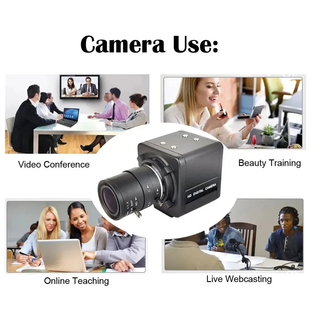 8MP 4K USB Webcam IMX415 With 5-50mm Varifocal CS Lens 2K 4MP F5253 Box Industrial Usb Camera OTG UVC Compatible Plug And Play - PYJ IT Solutions Online Shop