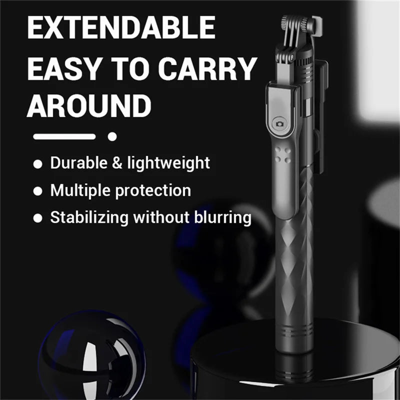 COOL DIER New 1.7M Wireless Selfie Stick Tripod Foldable Stand For Gopro Action Cameras Smartphones Balance Steady Shooting Live - PYJ IT Solutions Online Shop
