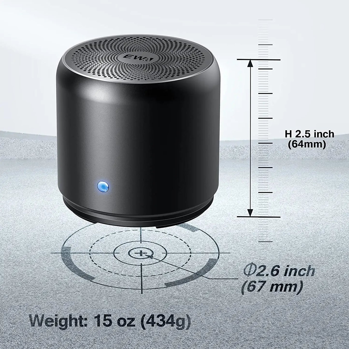 EWA A106Max Portable Bluetooth Waterproof Speaker 8W StormBox Blast Outdoor Wireless Speaker Dual Stereo Party Camping Speaker 1200 mAh 4H Playtime - PYJ IT Solutions Online Shop