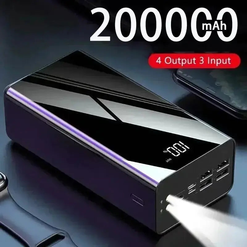 Power Bank 200000mAh Portable Fast Charging PowerBank 100000mAh 4 USB External Battery Charger For Xiaomi Mi 9 iPhone - PYJ IT Solutions Online Shop